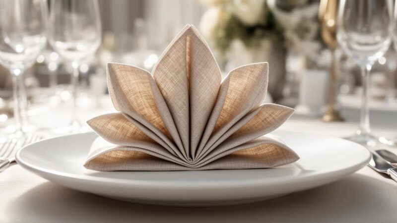 Maîtriser l&rsquo;art du pliage des serviettes en papier : 10 techniques simples et élégantes pour épater vos invités
